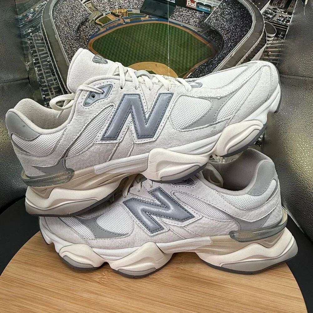 New Balance Men's Athletic Sneakers in Light Gray and White